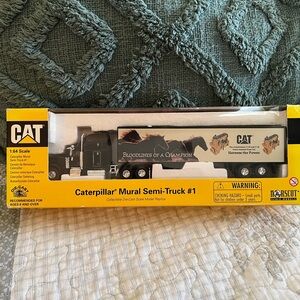 Black and White Semi-Truck Model